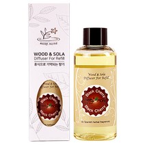 허브모아 우드 차량용 방향제 디퓨저 본품 or 리필, 1개, 10 블랙체리 리필100ml