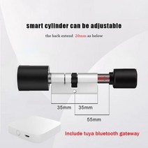 스마트자물쇠 지문 도어락 잠금 실린더 카드 암호 원격 제어 열쇠 없는, 70mm with gateway+70mm or 90mm