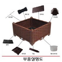 조립 화분 부품 베란다 텃밭 플랜트박스 옥상 화단, 기둥