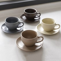 [천삼백케이] [꾸미까] 에크렌 골드 림(rim) 노블 커피잔1인세트 (4colors), 베이지