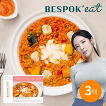 [비스포킷] 필라테스 식단 도시락 닭가슴살 토마토곤약리조또 230g 3팩, 단품