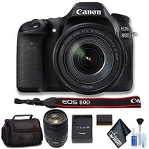 캐논 1263c006 eos 80d dslr 카메라 및 18-135mm 렌즈(국제 모델) 표준 번들