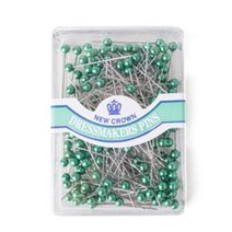 NEW CROWN 시침핀 실크핀 볼칼라핀 진주핀 진주시침핀 칼라핀 (small case), 진주초록핀