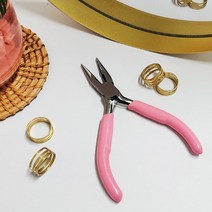 핑크 주얼리 평펜치 플라이어 뺀찌 주얼리 만들기 비즈공예 도구 오링반지세트 귀걸이 목걸이 키링
