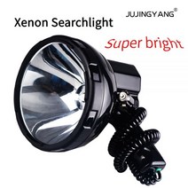 집어등 강력한 손전등 220W 낚시 크세논 탐조등 HID 스포트라이트 사냥 12v 슈퍼 밝은 Led 토치 캠핑 휴대용 작업 빛, Cold white 6500K, Black, CHINA + 220W, [07] 220W
