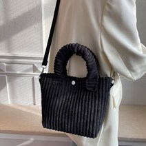 굵은 코듀로이 왕 골덴 미니 겨울 토트 크로스 백 가방 여성용 가벼운 편한 여자 여행 다양한 코디 손가방 겨울 손잡이 보조 손목 데이트 오피스 룩 미니멀 데일리 예쁜 10대 여학생