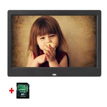 전자액자 디지털액자 미니모니터 디지털앨범 스마트액자 전자앨범 10.1 인치 HD 디지털 포토 프레임 1024x, 03 black 16gb_01 EU 플러그