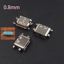 알루미늄 프로파일 10Pcs USB3.1 USB 연결 관 유형 C 수평 한 Mid 산 16P 여성 1.6mm 널 0.8mm 충전기 접합기 DIY, 미드 마운트 0.8mm, 02 Mid Mount 0.8MM