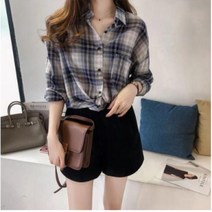 날달여 여성 봄 여름 가을 빅카라 긴팔 셔츠 블라우스