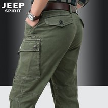 JEEP 남성 카고 팬츠 캐주얼 전술 바지 멀티포켓 작업복