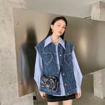 단톤조끼 경량 뽀글이 여자 홈쇼핑 무스탕 패딩 조끼 니트 키작녀 데이트룩 따땃 빅사이즈 아우터