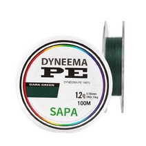 다이니마 P.E100% 200M 합사 낚시줄 다크그린, 200M 1.2호