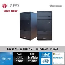 LG전자 데스크탑 12세대 I5 컴퓨터 B80KV-AR25S2W+WIN11 (I5-12400/32GB/SSD256GB/UHD730/WIN11)