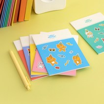 바보사랑 2000 카카오프렌즈 해피모먼트 A6 노트 세트(3개입) .베어나인, 라이언