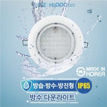 방수 다운라이트 매입등 6인치 7인치 겸용 방습 욕실 화장실 사우나 IP65 국내생산 KS인증, 주광색 (밝은 하얀색)