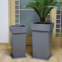 FRP화분 턱사각화분 중사이즈_로라물받이형, FRP 턱사각화분(중)(로라물받이형)