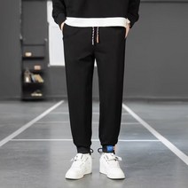 K1.K2.K3팬츠남춘추트렌드조거팬츠순면루즈그레이트레이닝바지캐주얼긴바지