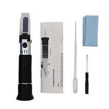 주스 굴절계 0-190 ° OE 테스터 측정기 설탕 농도 0-44% 브릭스 과일 함량 검출기 0 ~ 38 KMW 베이보 미, [01] no box, 01 no box