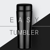 [RA㏓] 제로마크 이지텀블러 400ml 고급스럽고 심플한 디자인 예쁜 휴대용물병 보온 이지 진공 보온병 보냉 이쁜 ▷_§Ea, §§_블랙