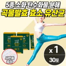 자연발효 곡물효소 유산균 프로바이오틱스 역가수치 높은 종합소화효소제 먹는 탄수화물 지방 단백질 분해 속편한 소화잘되는 소화안될때 중년 갱년기 노인 추천 파우더 가루 분말, 소화효소제_1개_할인_사은품, 1개