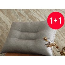 나홀로그램 국내생산 지퍼형 마이크로화이바 중량UP 경추 베개솜 2p(1+1), 그레이