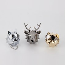 쓰리나인 차량용 방향제 힙한늑대 꽃사슴 반달곰(본체+향2P), 골드, 어벤투스