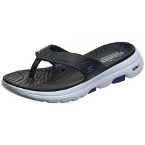 스케쳐스 Foamies 여성용 고 워크 5-발리 스포츠 샌들 블랙/화이트. 156236