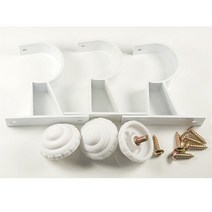 알미늄 커튼브라켓 35mm 3p세트 백색 커텐브라켓, 1개