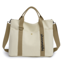 XXMZ 원사이드 레터링 캔버스 에코 포켓 숄더 토트백