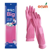 후디스 고무장갑 XXL (특특대), 후디스(XXL/핑크), 1개