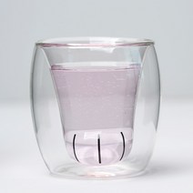 인블룸 1+1세트 귀여운 고양이발 이중유리컵 180ml, 풋프린트 1+1