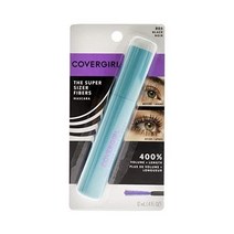 COVERGIRL 슈퍼 사이저 파이버 마스카라 블랙 805 0.35 온스(포장은 다를 수 있음) 브러시가 있는 볼류마이징 마스카라, SUPER SIZER FIBERS, SUPER SIZER FIBERS