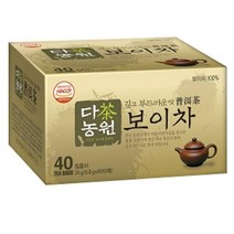 미생물발효 말린 깔끔한차 타먹는 편한 보이차 40티백 속이편한차 전통찻집 중국공차, 상세페이지참조