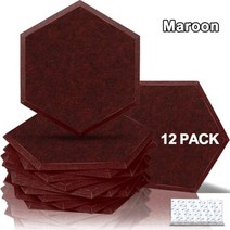 테이프가 어쿠스틱 패널 스튜디오 홈 개선 벽 장식 룸 방음 흡음 12 개, 149.Maroon - 10mm Super Densit