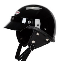 오토바이 헬멧 RHR 브랜드 초퍼 일본 이지라이더 스타일 경량 디자인 경찰, M, 01 black