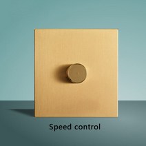 토글스위치 SANDIY 벽 스위치 스테인레스 스틸 패널 토글 220V 빈티지 조명 1-4 갱 2 웨이 골든 86*86mm, 16 Speed control