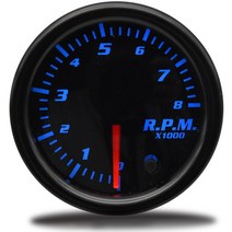 52mm 자동차 회전 속도계 가솔린 모터 12v 1-10 실린더 7 색 rpm 미터 게이지 자동 가솔린 엔진 회전 속도계 시프트 라이트 led, 유속계