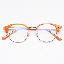 스타일호른 투명 반뿔테 블루라이트 차단 안경 하금테 안경테