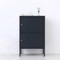 마켓비 MKB 캐비넷 세로 2칸 수납장 600950, 02.다크그레이