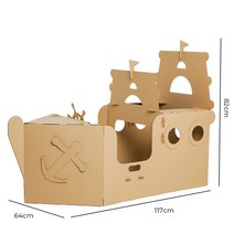 couyor 어린이 골판지 놀이 DIY 실내놀이 골판지집 캐릭터, 해적선 DIY