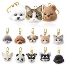 엘마 애니멀 페이스 귀여운 아크릴 악세사리 키링, 8.러시안블루 사랑, 1개