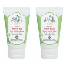 Earth Mama Organic Baby Face Nose & Cheek Balm 얼스마마 오가닉 베이비 페이스 앤 칙 밤 2floz(60ml) 2팩