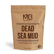 MB Herbals 사해 진흙 227 그램 하프 파운드 영양 각질 제거 피부를 부드럽게 하고 해독 드라이 클레이 파우더, 단일수량
