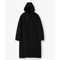라퍼지스토어 [구교환 착용] 울리치 오버핏 롱 더플 코트 블랙 Ulrich Overfit Long Duffle Coat Melange