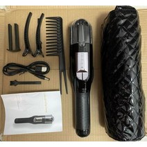 남자 바버샵 잔털 바리깡 이발기 헤어 트리머 스플릿 엔드 리무버 충전식 자동 트림 스플릿 전기 클리퍼 무선 전문 헤어 커팅 머신, 가방으로 업그레이드