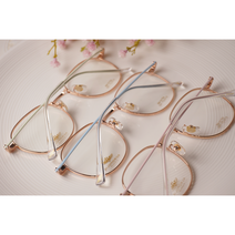 아크로폴리스 파스텔 로즈골드 핑크 금테 안경 AP10186