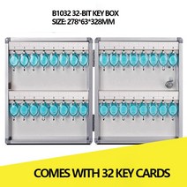 수납 안전 관리 캐비닛 벽걸이 키 박스 알루미늄 합금 ABS 기숙사 렌탈 룸 보안 보호 잠금, 03 As shown 32-bit