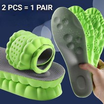 족저근막염 신발 키높이 평발 기능성 깔창 Latex Sport Insoles Soft High Elasticity Shoe Pads Orthotic Breathable Deodor, Green-Style2_45-46(285mm)