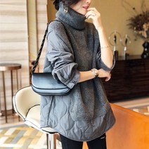 제이에프케이 따뜻한 퀼팅 배색 폴라 니트[AXB6KN259A]