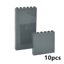 레고호환 1x6x5 도시 군사 빌딩 블록 벽 MOC 집 부품 스트리트 뷰 울타리 크리 에이 티브 장난감 호환 액세, 05 Dark Grey 1x6x5